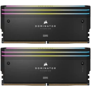 رم دسکتاپ استوک DDR5 دو کاناله 6600 مگاهرتز CL32 کورسیر مدل DOMINATOR TITANIUM BLACK ظرفیت 96 گیگابایت