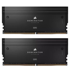 رم دسکتاپ استوک DDR5 دو کاناله 7000 مگاهرتز CL40 کورسیر مدل DOMINATOR TITANIUM BLACK ظرفیت 96 گیگابایت