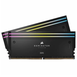 رم دسکتاپ استوک DDR5 دو کاناله 6000 مگاهرتز CL30 کورسیر مدل DOMINATOR TITANIUM BLACK ظرفیت 64 گیگابایت