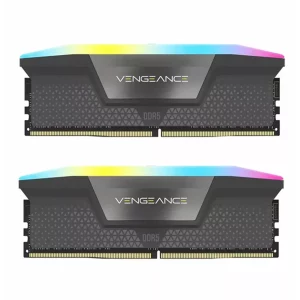 رم دسکتاپ استوک DDR5 دو کاناله 6600 مگاهرتز CL32 کورسیر مدل VENGANCE RGB BLACK ظرفیت 64 گیگابایت