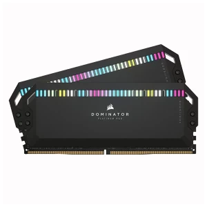 رم دسکتاپ استوک DDR5 دو کاناله 5200 مگاهرتز CL40 کورسیر مدل Dominator RGB Black ظرفیت 32 گیگابایت