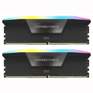 رم دسکتاپ استوک DDR5 دو کاناله 6400 مگاهرتز CL32 کورسیر مدل VENGANCE RGB BLACK ظرفیت 64 گیگابایت