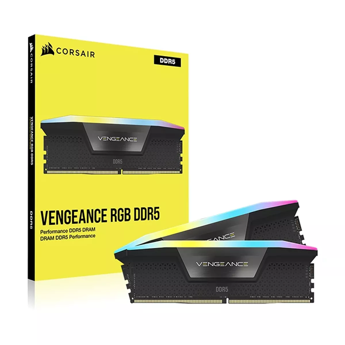 رم دسکتاپ استوک DDR5 دو کاناله 6400 مگاهرتز CL32 کورسیر مدل Vengance RGB Black ظرفیت 48 گیگابایت