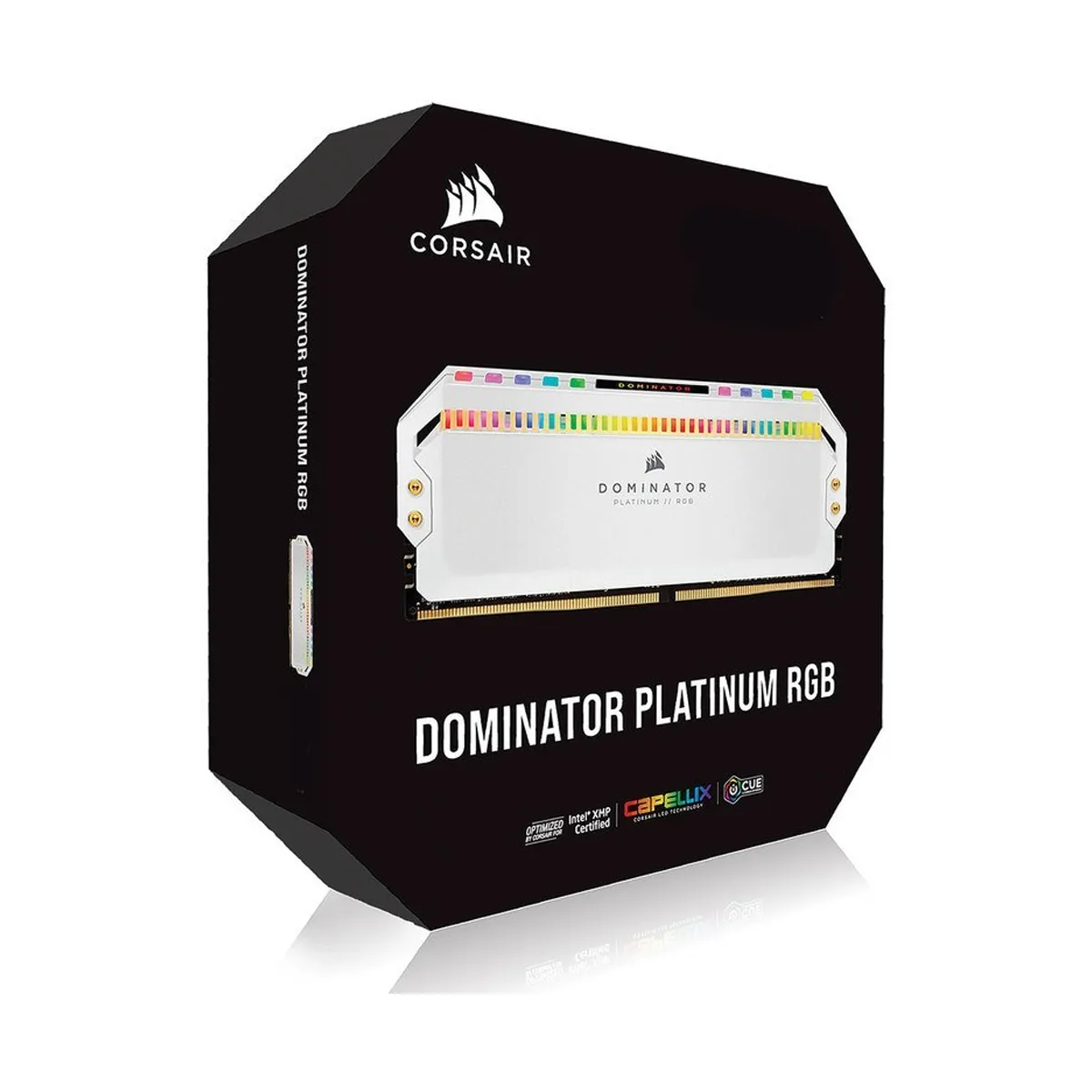 رم دسکتاپ استوک DDR5 دو کاناله 5200 مگاهرتز CL40 کورسیر مدل Dominator RGB White ظرفیت 32 گیگابایت