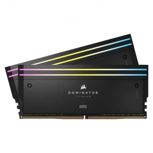 رم دسکتاپ استوک DDR5 دو کاناله 6600 مگاهرتز CL32 کورسیر مدل DOMINATOR TITANIUM BLACK ظرفیت 32 گیگابایت