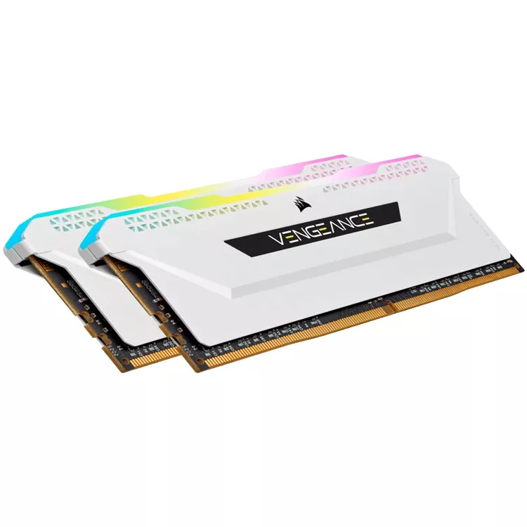 رم دسکتاپ استوک DDR5 دو کاناله 6000 مگاهرتز CL30 کورسیر مدل Vengance RGB White ظرفیت 64 گیگابایت