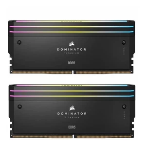 رم دسکتاپ استوک DDR5 دو کاناله 6600 مگاهرتز CL32 کورسیر مدل DOMINATOR TITANIUM BLACK ظرفیت 64 گیگابایت