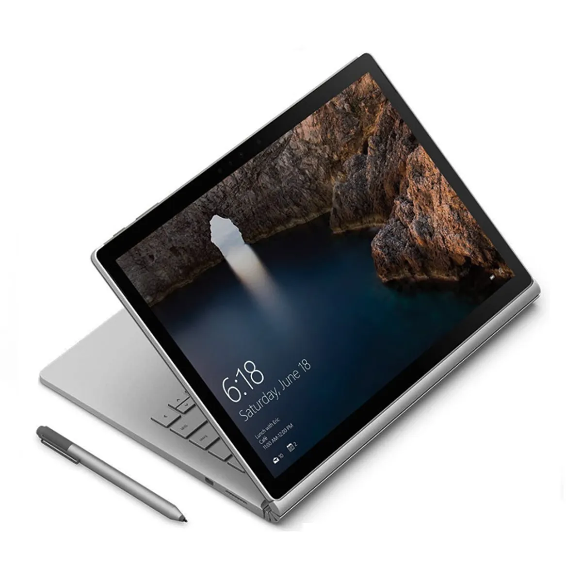 لپ تاپ استوک تبلت شو گرافیک دار 13.5 اینچی مایکروسافت مدل Microsoft Surface Book 1 Core i5 6300U 8GB 128SSD 1GB