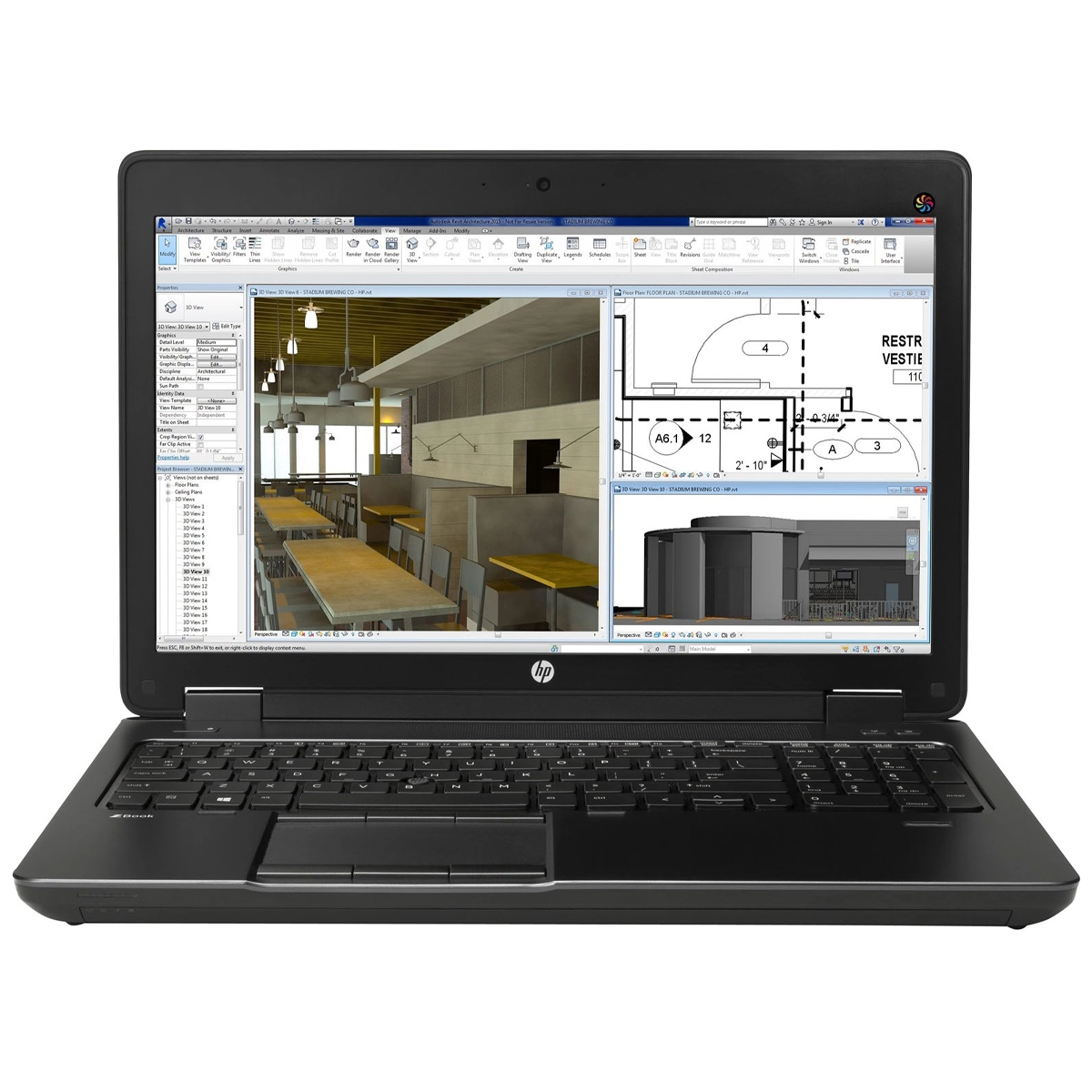 لپ تاپ استوک گرافیک دار 15.6 اینچی اچ پی مدل HP ZBook 15 G2 Core i7 4700HQ 8GB 256SSD K610M 1GB