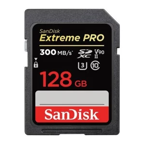کارت حافظه استوک SDXC سن دیسک مدل Extreme Pro V90 کلاس 10 استاندارد UHS-II U3 سرعت 300mbps ظرفیت 128 گیگابایت