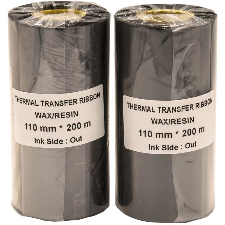 ریبون پرینتر لیبل زن مدل WAX RESIN 110mm x 200m دو عددی