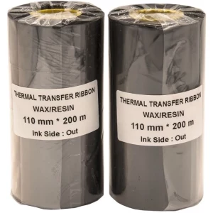 ریبون پرینتر لیبل زن مدل WAX RESIN 110mm x 200m دو عددی
