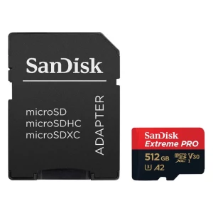کارت حافظه استوک SDSQXCU سن دیسک مدل Extreme Pro 4k استاندارد UHS-I سرعت 200MBps ظرفیت 512 گیگابایت