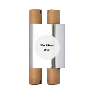 ریبون پرینتر لیبل زن مدل Wax 60mm x 75m بسته 35 عددی