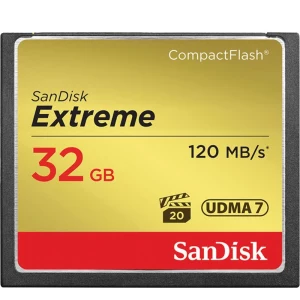 کارت حافظه استوک CompactFlash سن دیسک مدل Extreme سرعت 800X 120MBps ظرفیت 32 گیگابایت