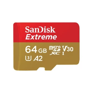 کارت حافظه استوک سن دیسک microSDXC مدل Extreme کلاس A2 استاندارد UHS-I U3 سرعت 170MBps ظرفیت 64 گیگابایت
