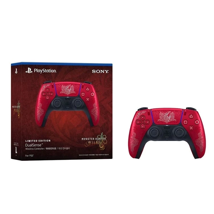 دسته بازی استوک سونی مدل PS5 DualSense طرح Monster Hunter Wilds