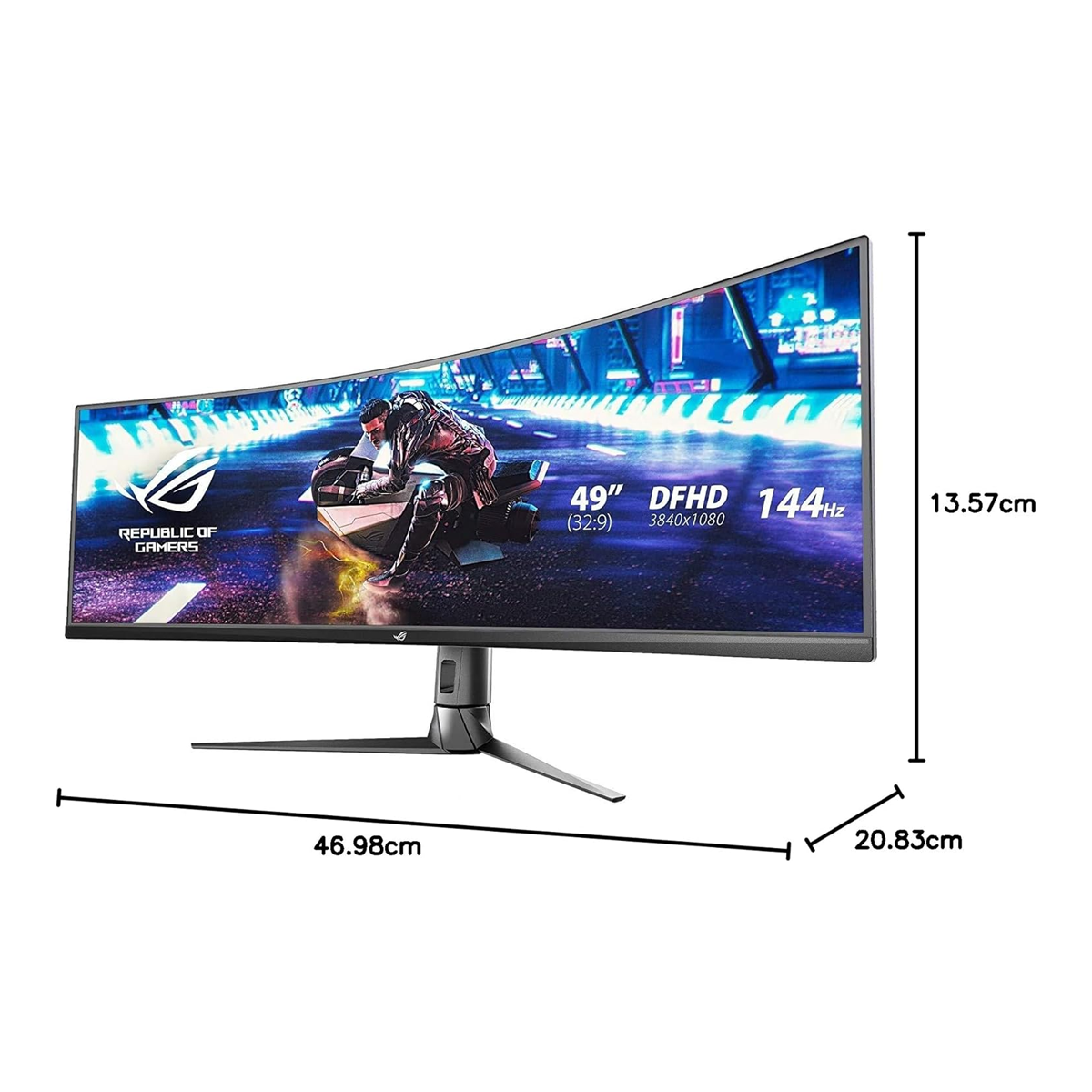 مانیتور استوک گیمینگ اسپیکردار 49 اینچی ایسوس مدل ASUS ROG Strix XG49VQ