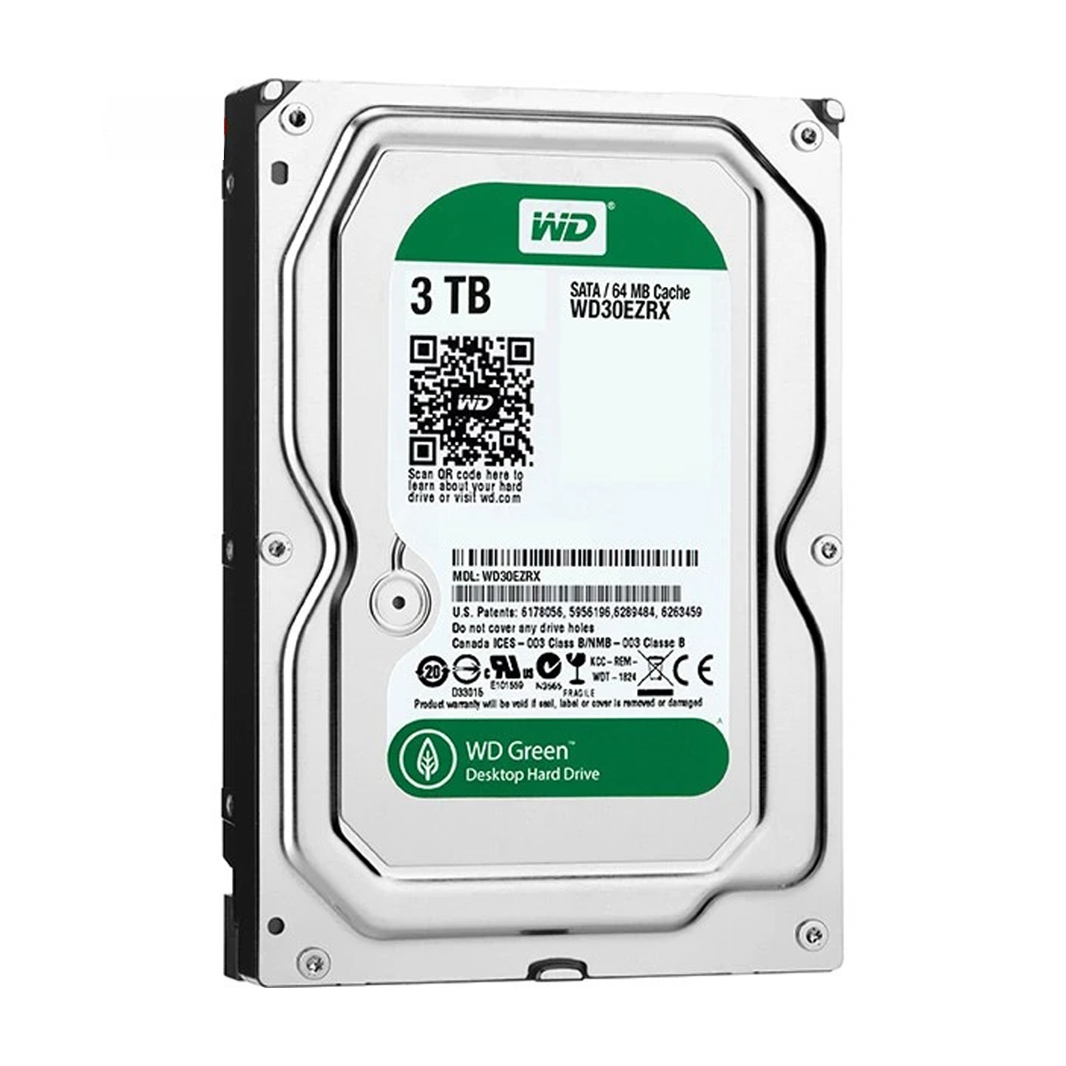 هارد دسکتاپ اینترنال استوک وسترن دیجیتال مدل Western Digital Green 3TB
