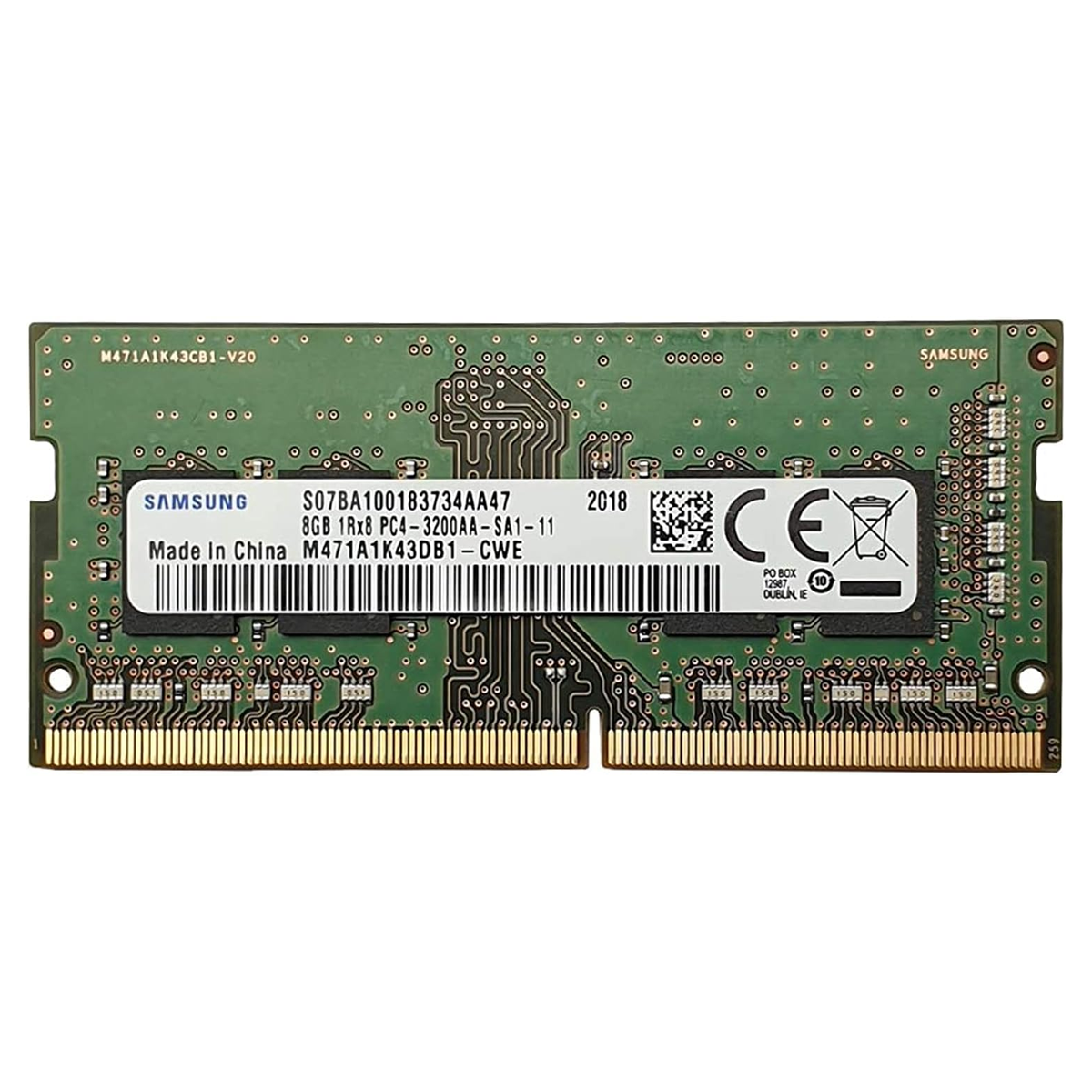 رم لپ تاپ استوک DDR4 تک کاناله 3200 مگاهرتز Samsung ظرفیت 8 گیگابایت