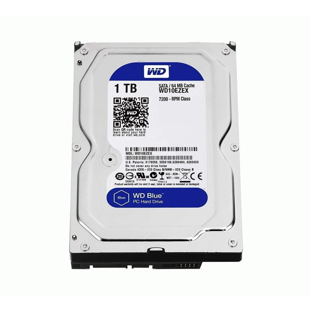 هارد دیسک اینترنال استوک وسترن دیجیتال مدل Western Digital Blue 1TB