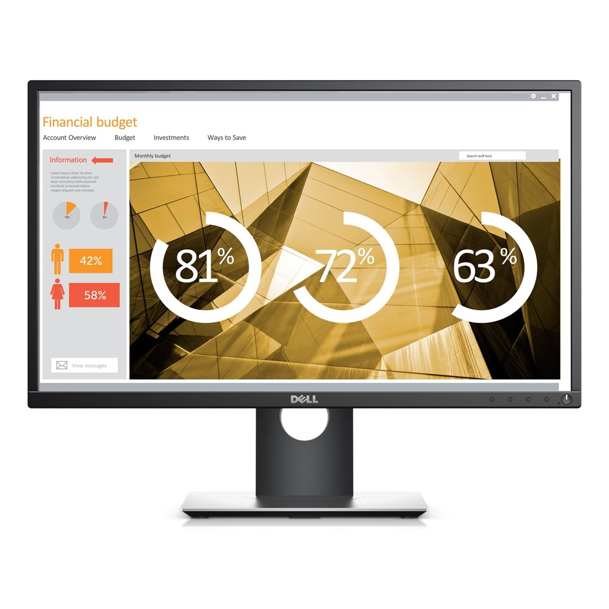 مانیتور استوک 24 اینچی دل مدل Dell P2417H
