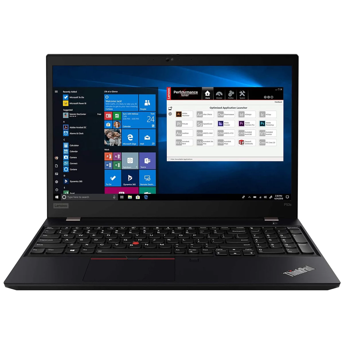 لپ تاپ استوک لمسی گرافیک دار 15.6 اینچی لنوو مدل Lenovo ThinkPad P53s Core i7 8665U 16GB 512SSD P520 2GB