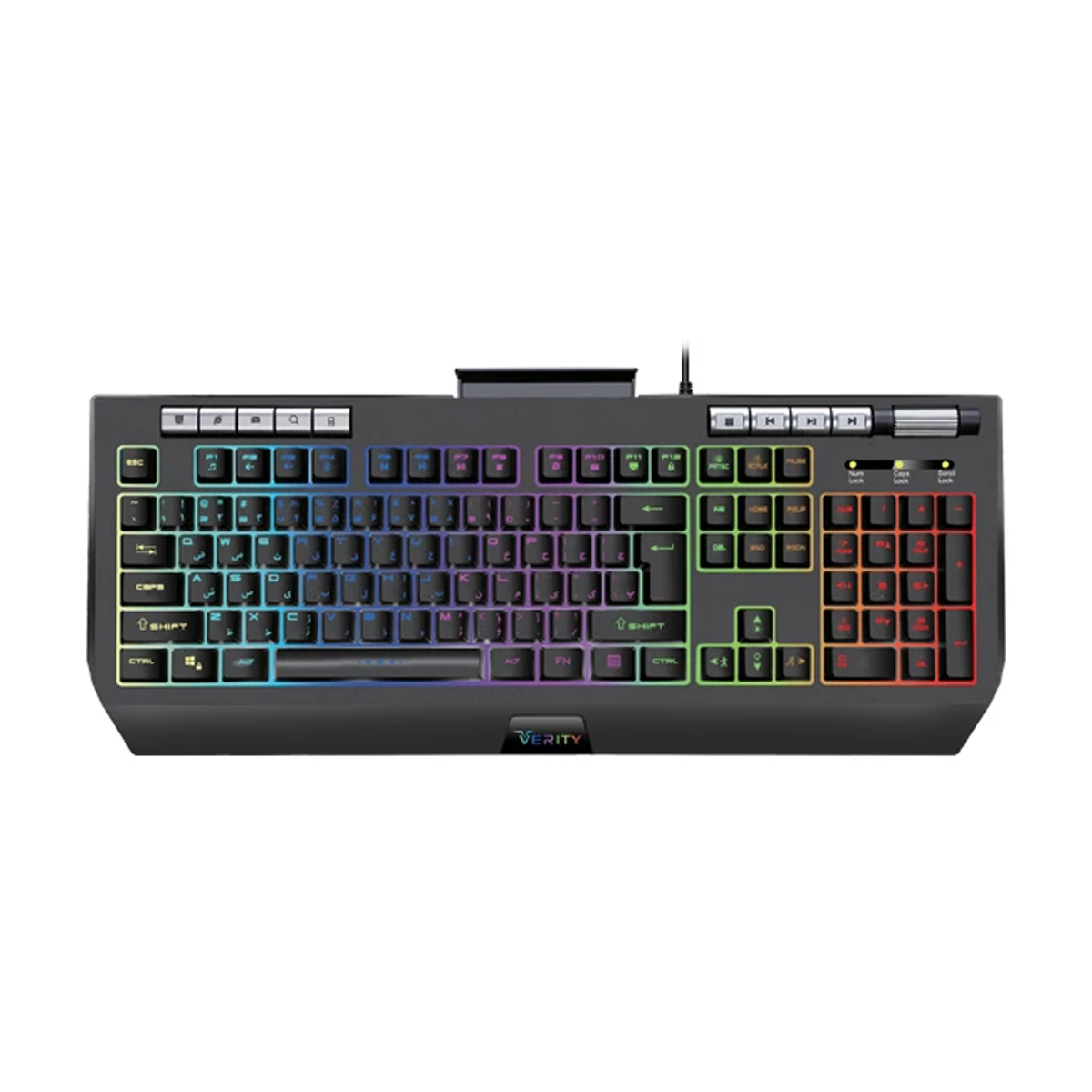 کیبورد استوک گیمینگ وریتی مدل Verity V-KB6132 RGB