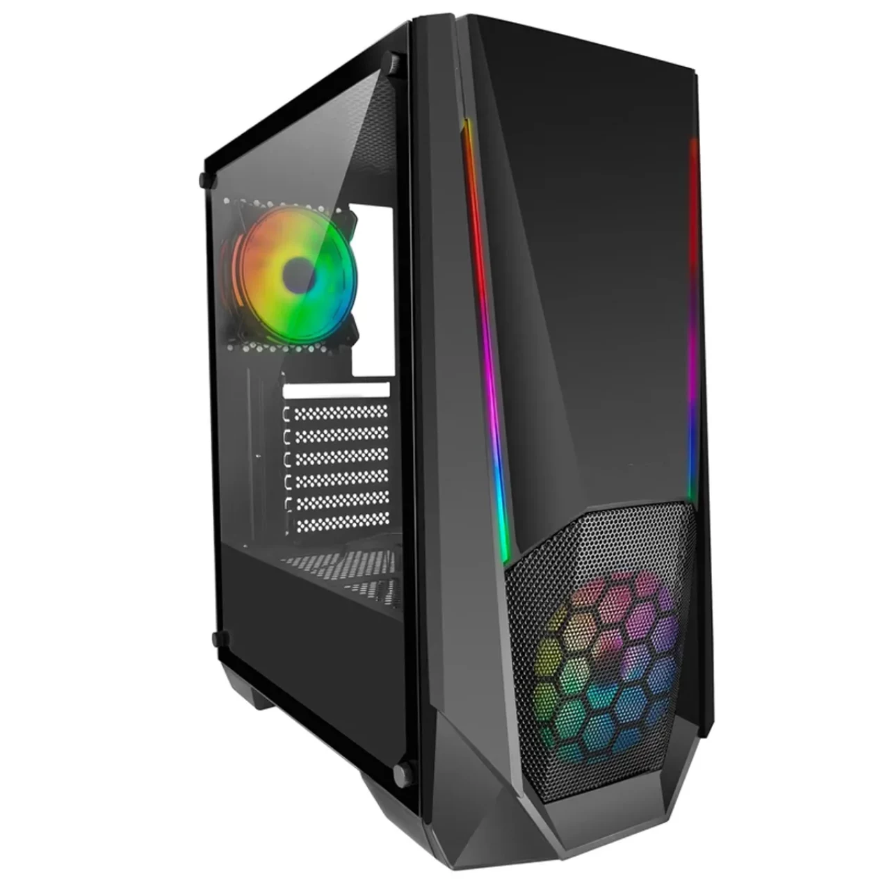 کیس کاستوم شده استوک گیمینگ با مادربرد H310 مشخصات Core i5 9400F 8GB 256SSD RX 580 8GB