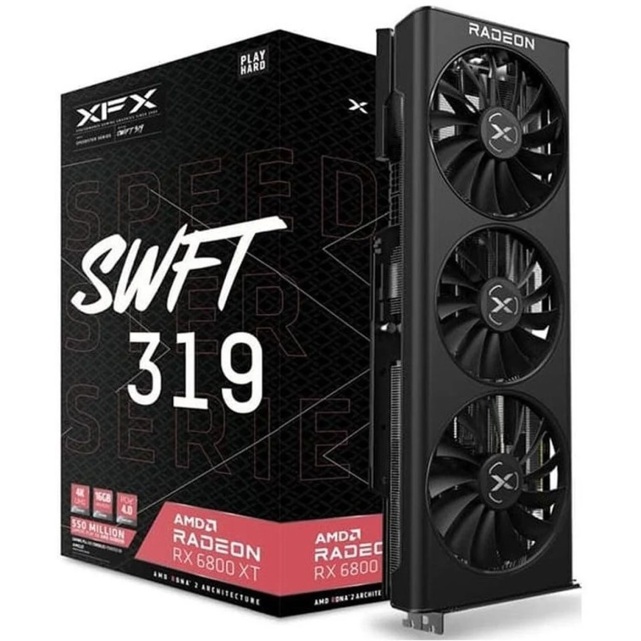 کارت گرافیک استوک ایکس اف ایکس مدل XFX Speedster SWFT 6800 XT 16GB