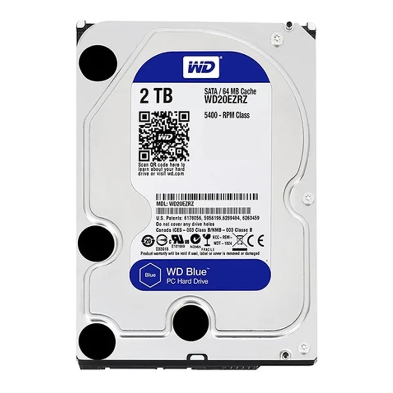 هارد دیسک اینترنال استوک وسترن دیجیتال مدل Western Digital Blue 2TB