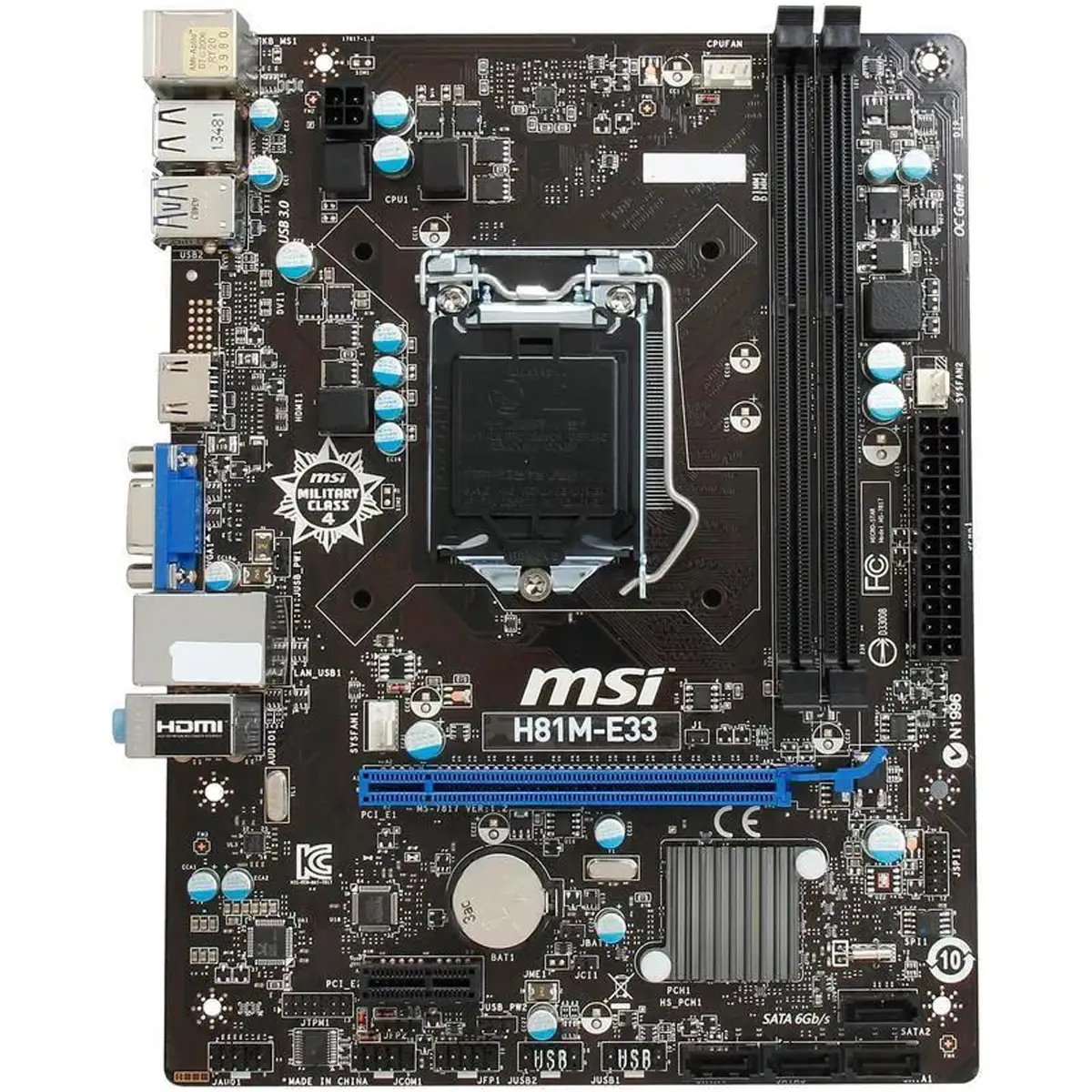 مادربرد استوک ام اس آی مدل MSI H81M  DDR3