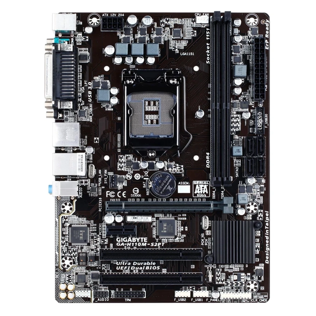 مادربرد استوک گیگابایت مدل GIGABYTE H110M DDR4