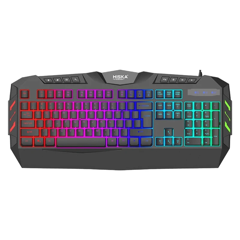 کیبورد استوک گیمینگ هیسکا مدل Hiska HX-KEG400 RGB