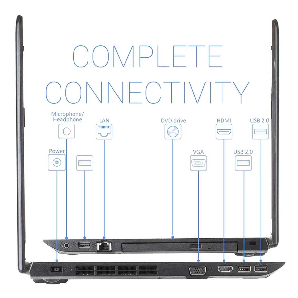 لپ تاپ استوک 15.6 اینچی لنوو مدل Lenovo ThinkPad E570 Core i7 7600U 8GB 256SSD
