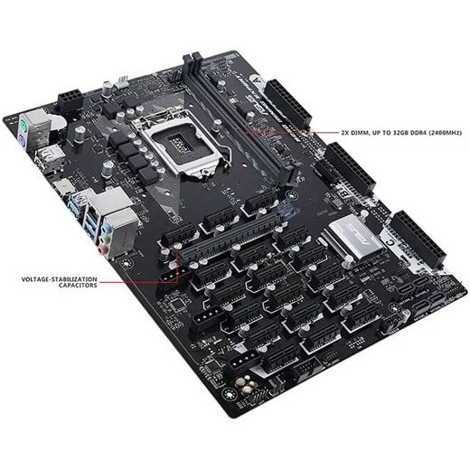 مادربرد استوک ایسوس مدل ASUS B250 Mining Expert DDR4